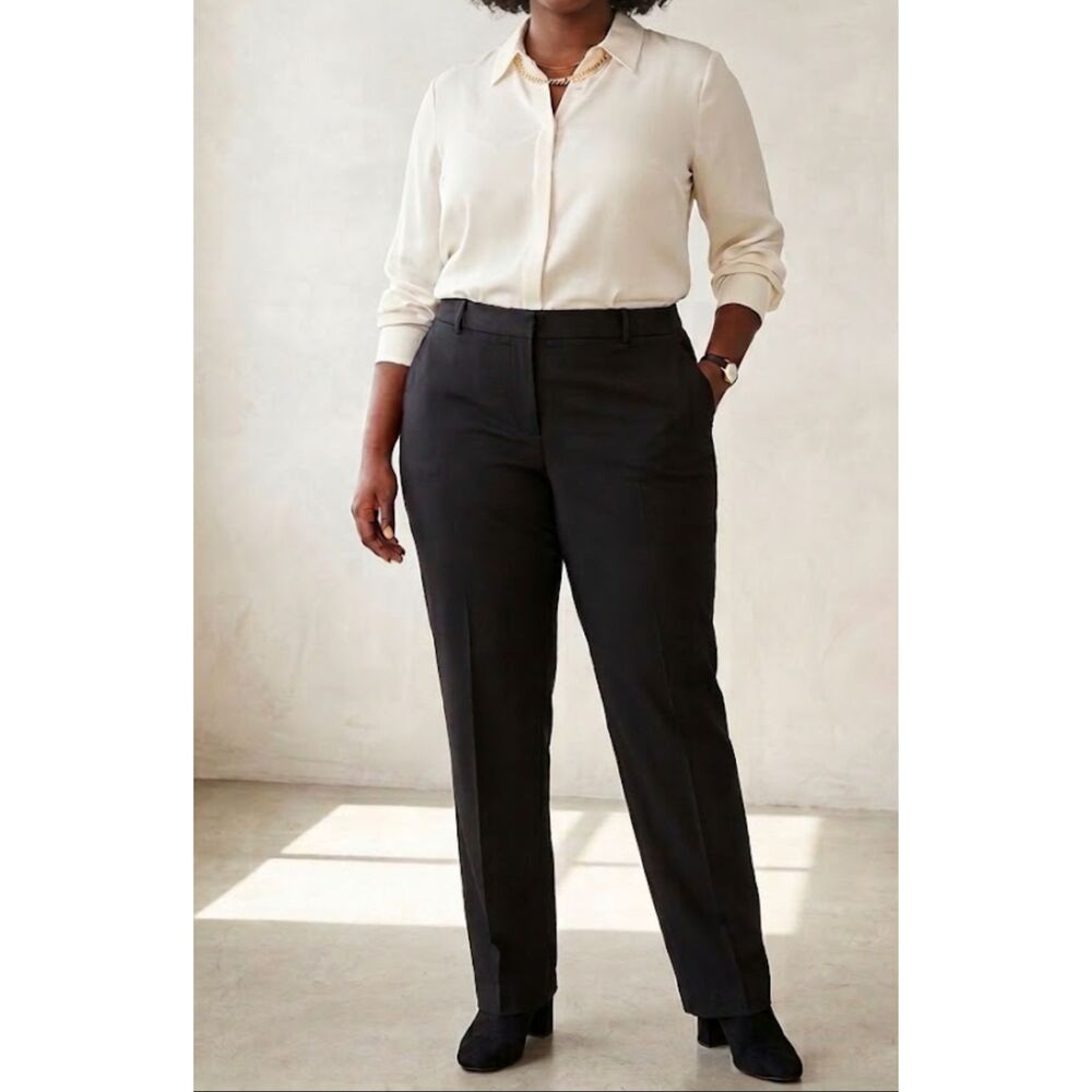 New Banana Republic Curvy Ryan Straight Full Length Pant Women's Plus Size 20